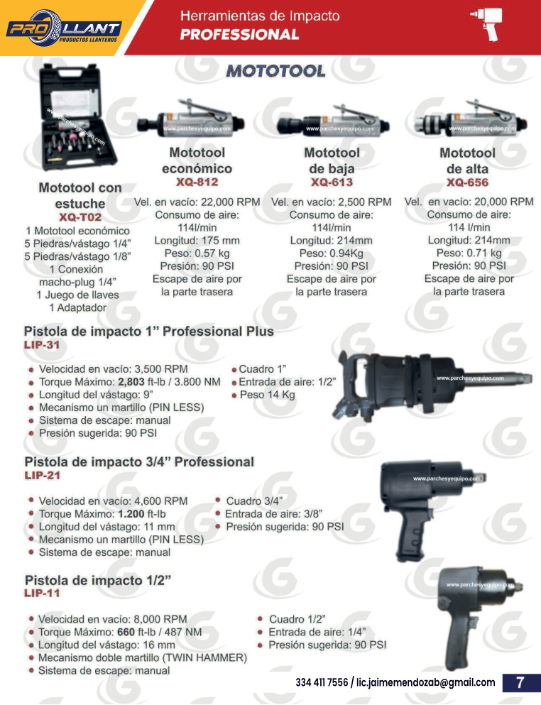 Herramientas de impacto Professional