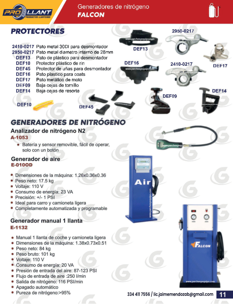Generadores de nitrógeno Falcon